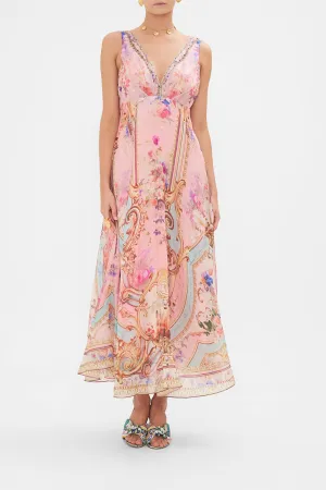 PLUNGE NECK MAXI DRESS LETTERS FROM THE PINK ROOM