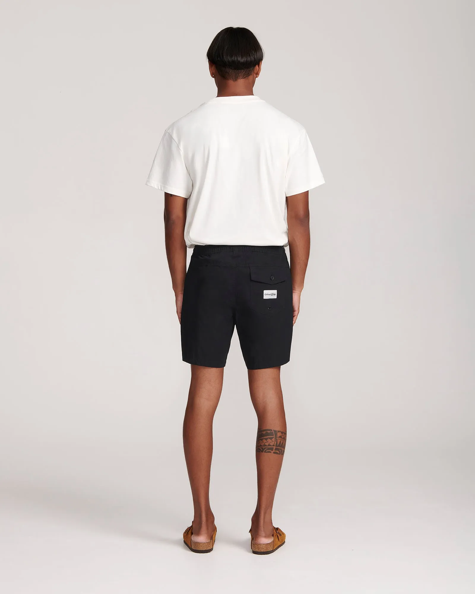 Pullback Twill Swim Short - Black