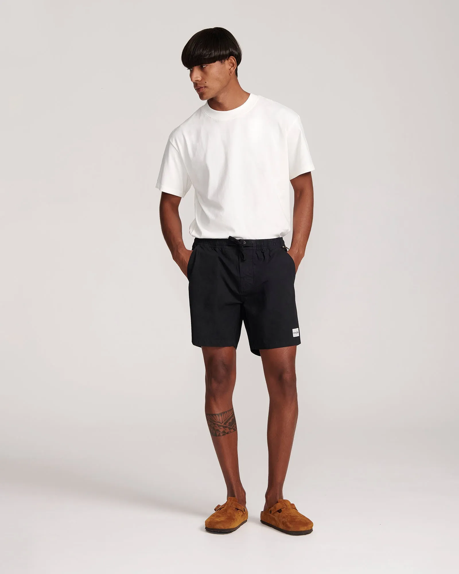 Pullback Twill Swim Short - Black
