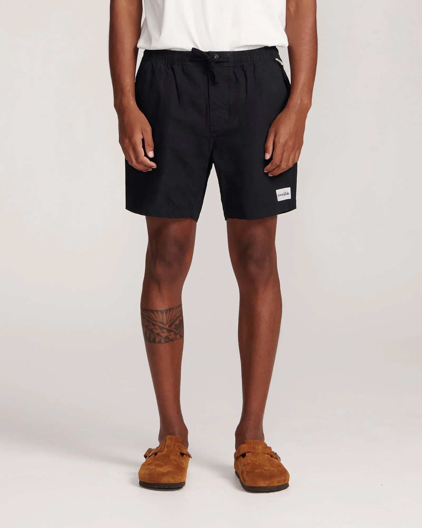 Pullback Twill Swim Short - Black