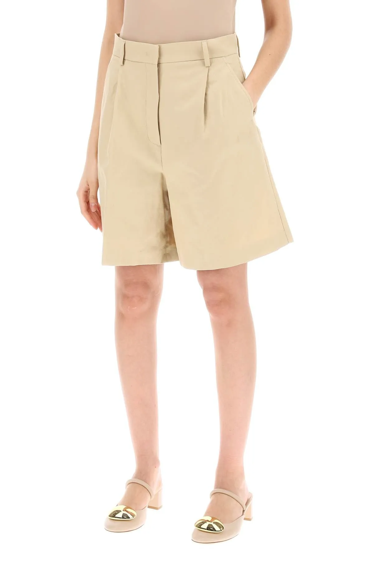 "ecuba Bermuda In Linen And Cotton (Size - 38)