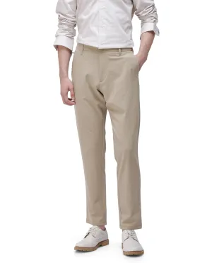 Rare Rabbit Men Driver-2 Khaki Cotton Elastane Fabric Button Closure Plain Trouser