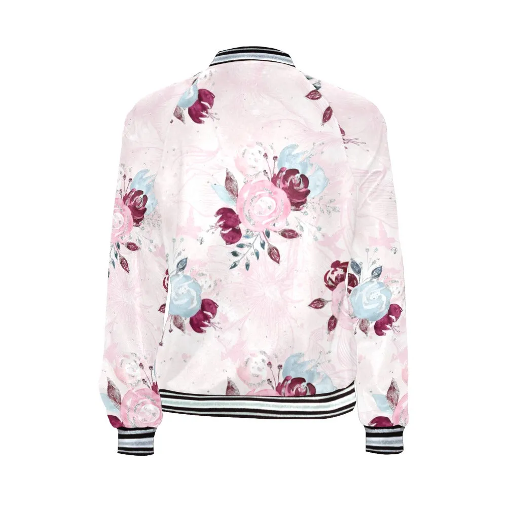 Romance Floral Bomber Jacket for Women