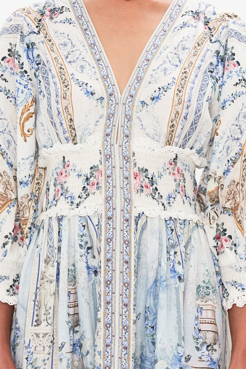 SHIRRED WAISTBAND LONG DRESS SEASON OF THE SIREN