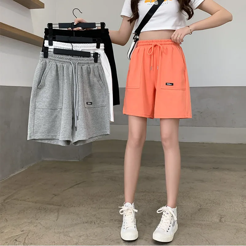 Trendy Hot Pants Gym Shorts Women Summer Casual Student High Waist Jogging Loose Cotton Bermuda Shorts