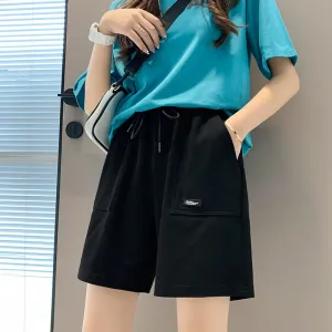 Trendy Hot Pants Gym Shorts Women Summer Casual Student High Waist Jogging Loose Cotton Bermuda Shorts