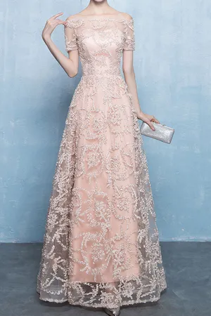 Women Round Neck Long Sleeve Maxi Dress - C937TCD