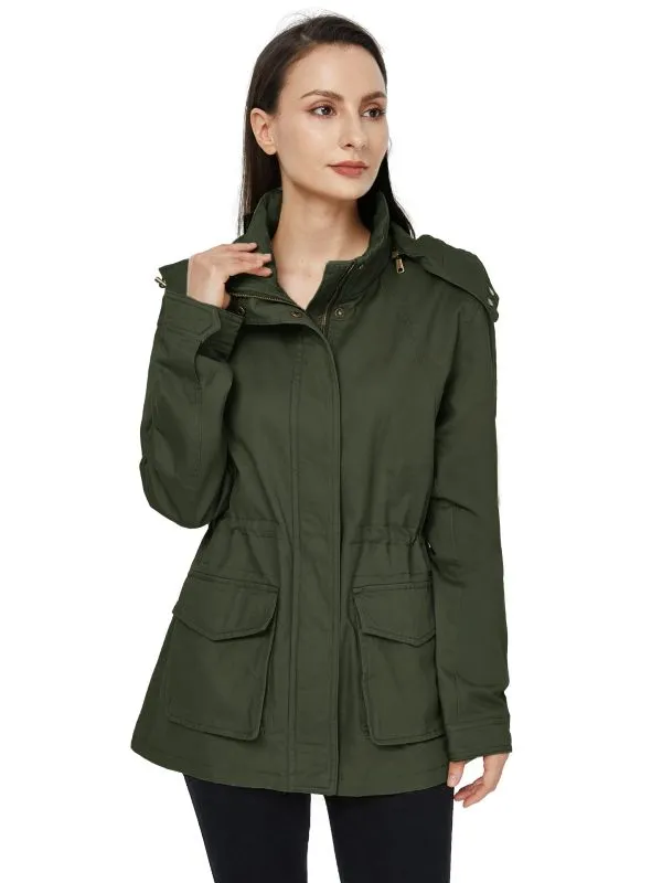 Women's Anork Military Jacket Lightweight Safari Casual Jacket