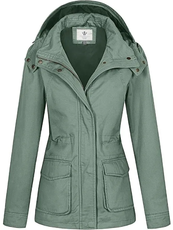 Women's Anork Military Jacket Lightweight Safari Casual Jacket