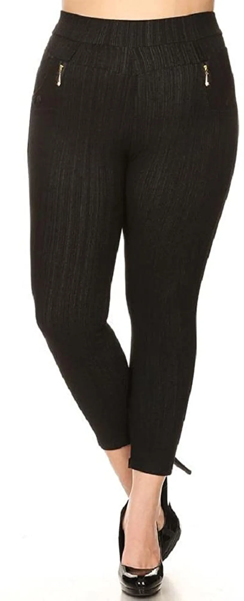 Women's High Waist Stretch Skinny Soft Denim Capri Jegging Pant Reg-Plus Size