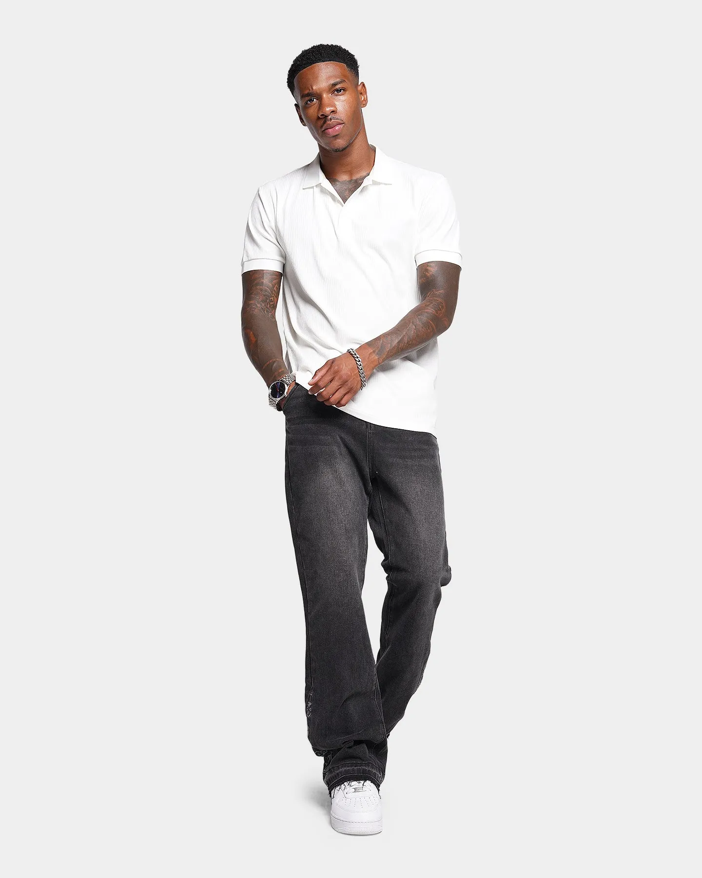 XXIII Luis Rib Polo Shirt White