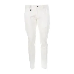 Yes Zee Honeycomb Cotton Chino Trousers - Pristine White