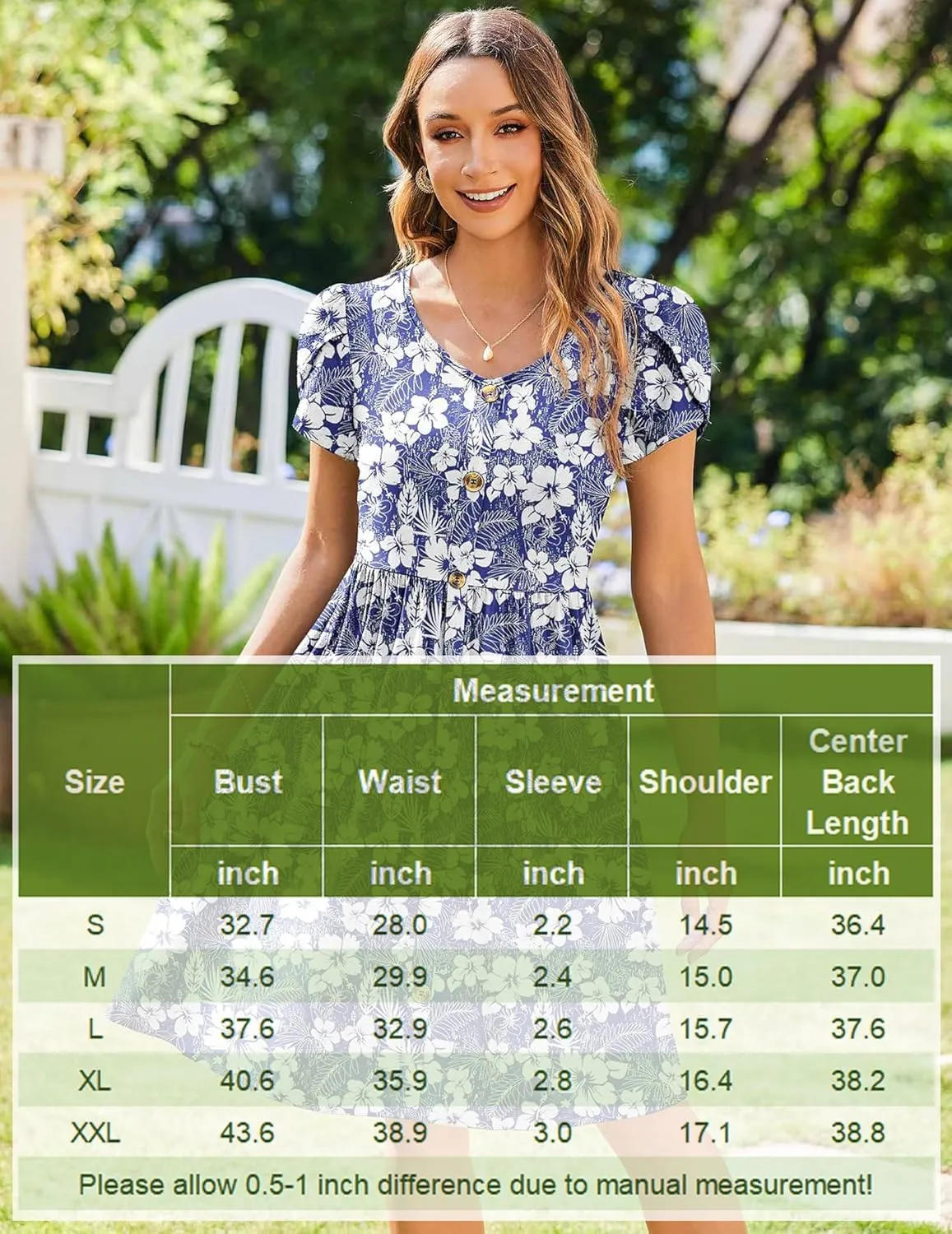 Zeagoo Womens Floral Pleated Button Down Petal Mini Dress